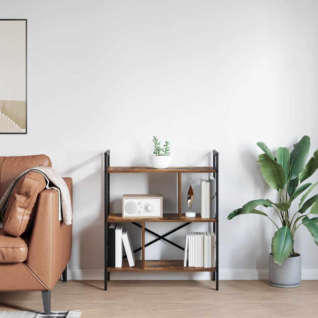 Bücherregal Geräucherte Eiche 75 x 30 x 91 cm Holzwerkstoff