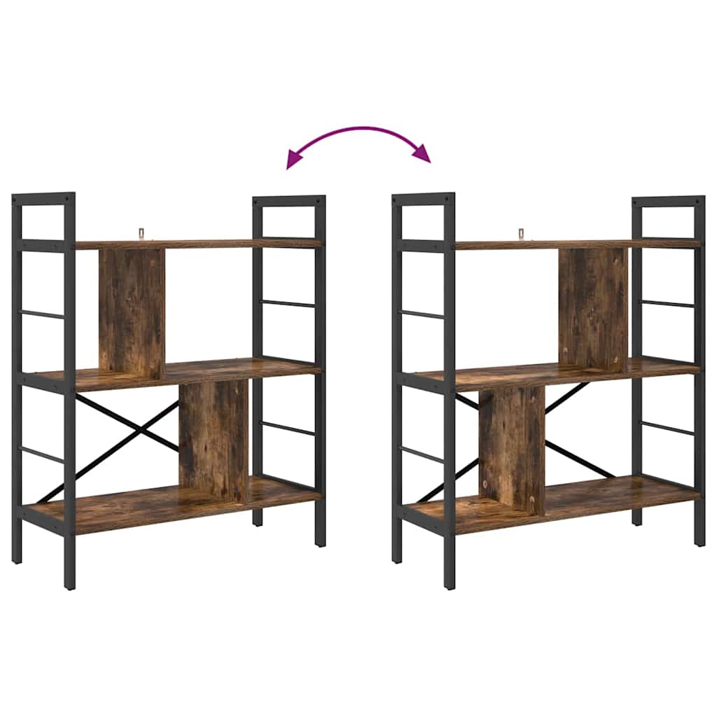 Bücherregal Geräucherte Eiche 75 x 30 x 91 cm Holzwerkstoff