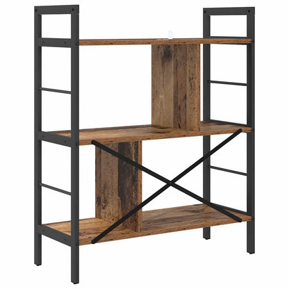 Bücherregal 5 Ebenen 75 x 30 x 91 cm Holzwerkstoff Altholz