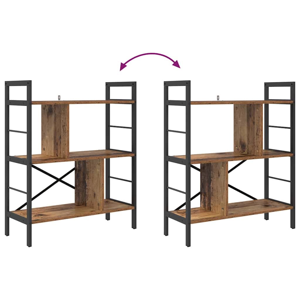 Bücherregal Altholz 75 x 30 x 91 cm Holzwerkstoff