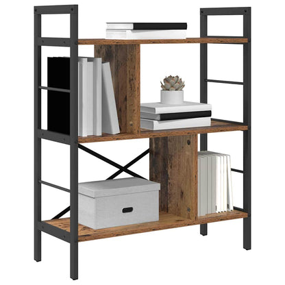 Bücherregal 5 Ebenen 75 x 30 x 91 cm Holzwerkstoff Altholz