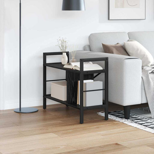 Bücherregal Schwarz Eichen-Optik 75 x 30 x 58,5 cm