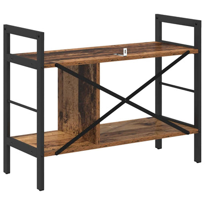 Bücherregal 3 Ebenen 75 x 30 x 58,5 cm Holzwerkstoff Altholz