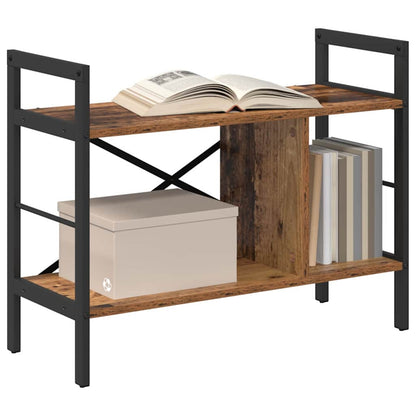 Bücherregal 3 Ebenen 75 x 30 x 58,5 cm Holzwerkstoff Altholz