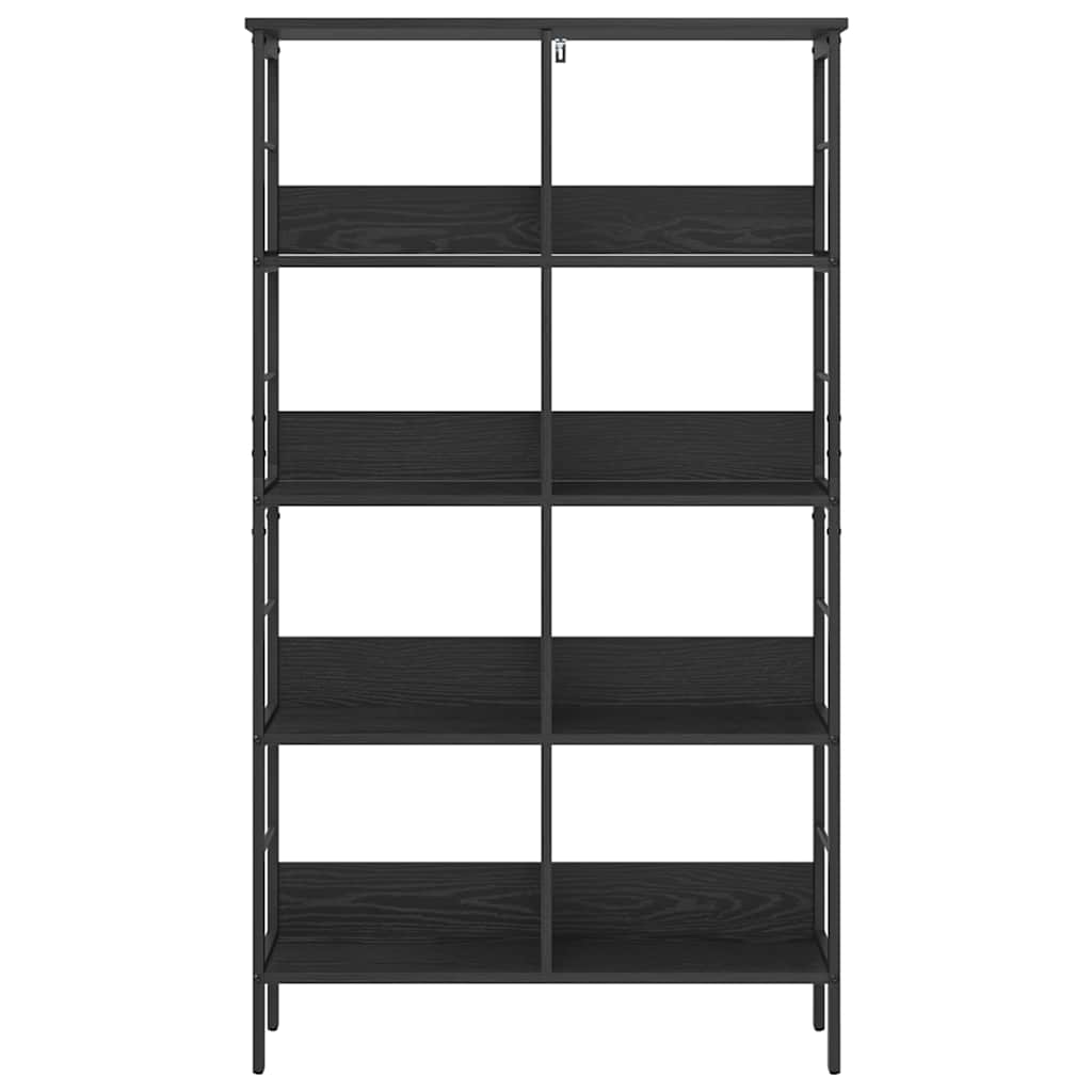 Bücherregal Schwarz Eichen-Optik 82 x 32 x 144,5 cm