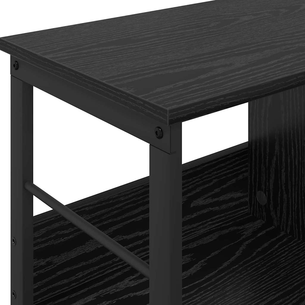 Bücherregal Schwarz Eichen-Optik 82 x 32 x 47 cm Holzwerkstoff