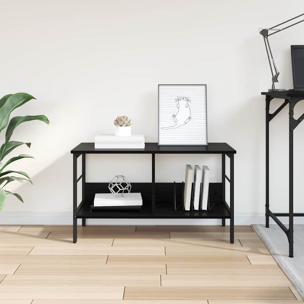 Bücherregal Schwarz Eichen-Optik 82 x 32 x 47 cm Holzwerkstoff