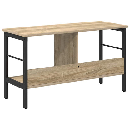 Bücherregal 2 Ebenen 82 x 32 x 47 cm Holzwerkstoff Sonoma-Eiche