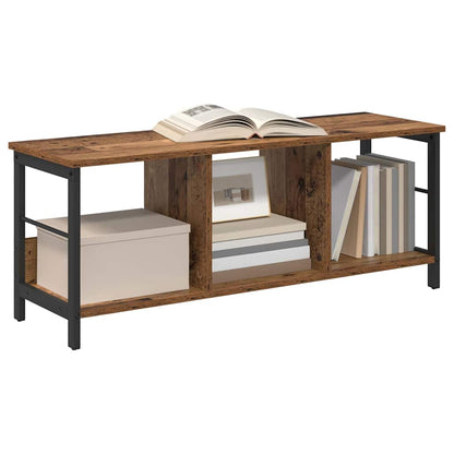 Bücherregal 3 Ebenen 102 x 32 x 40,5 cm Holzwerkstoff Altholz