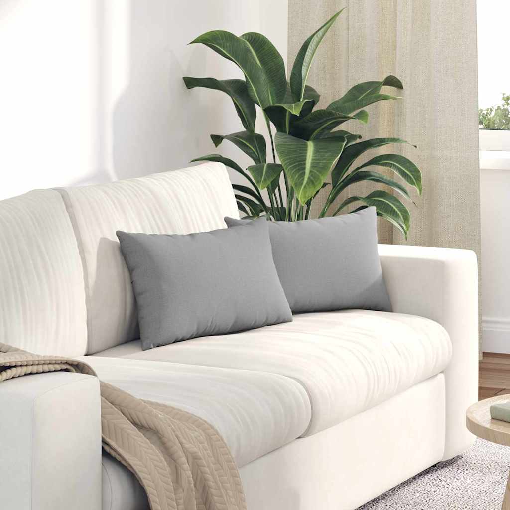 Sofakissen 2 stk. Stoff Wolkengrau 50 x 30 cm