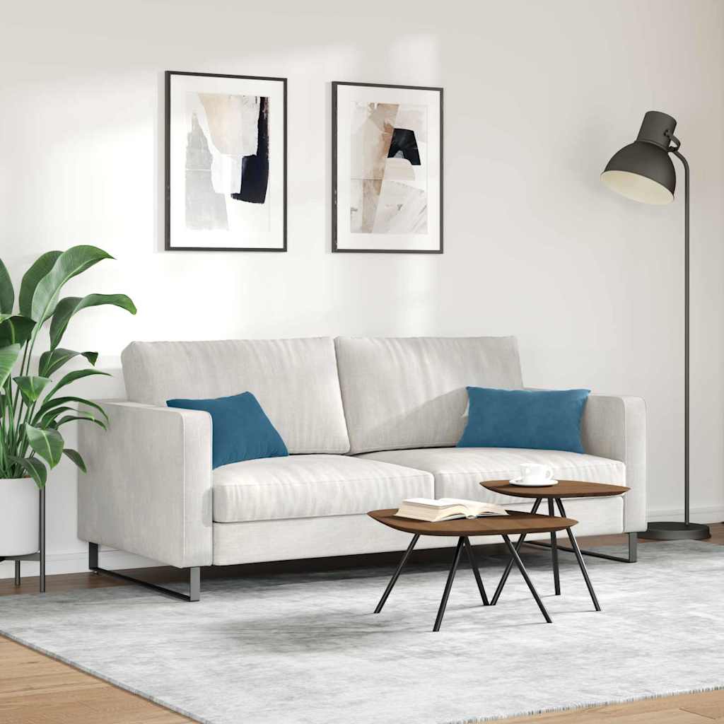 Sofakissen 2 pcs Blau 50 x 30 cm Cordstoff