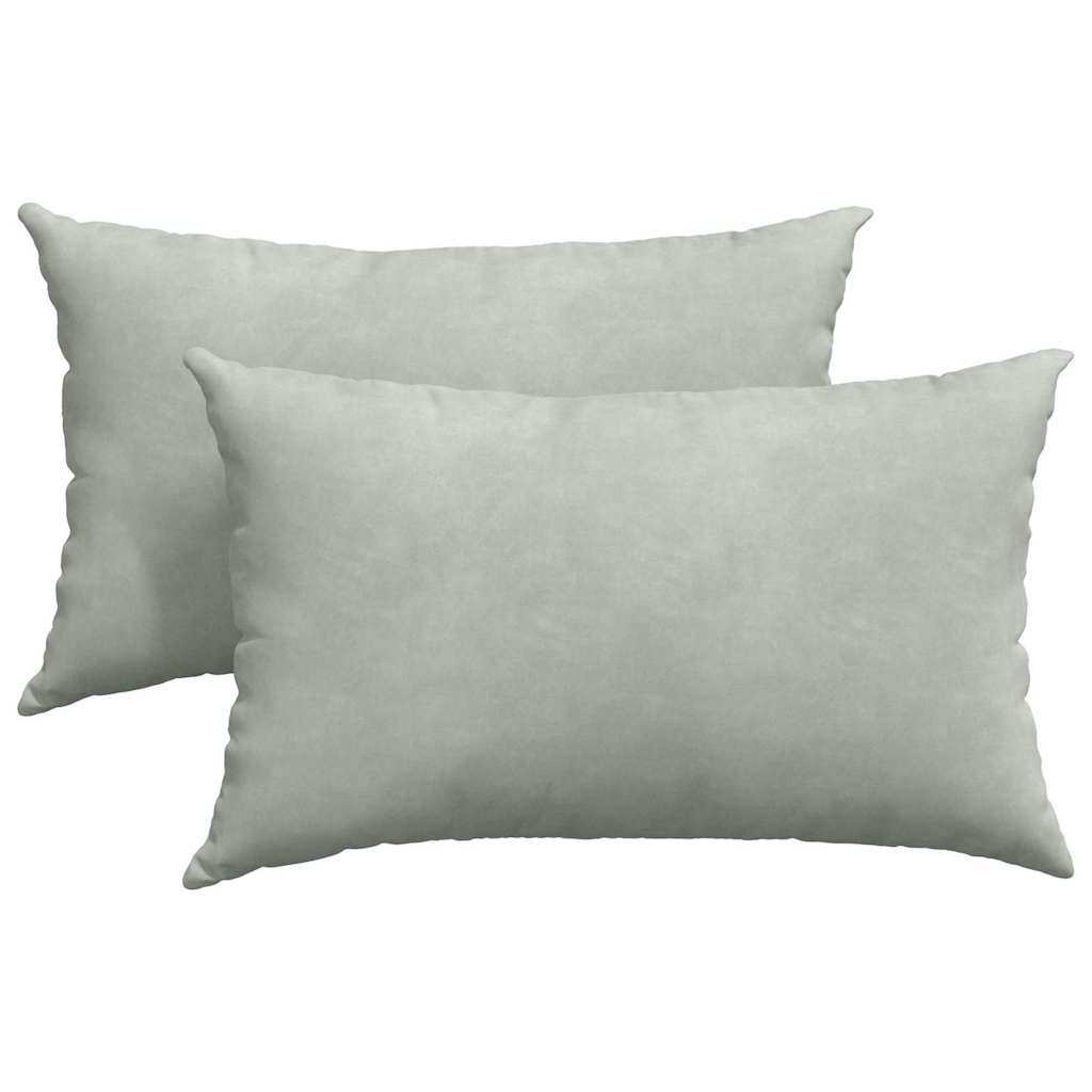 Sofakissen 2 pcs Hellgrau 50 x 30 cm Cordstoff