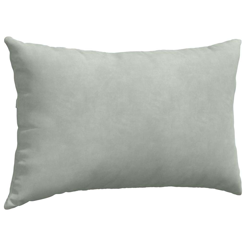 Sofakissen 2 pcs Hellgrau 50 x 30 cm Cordstoff