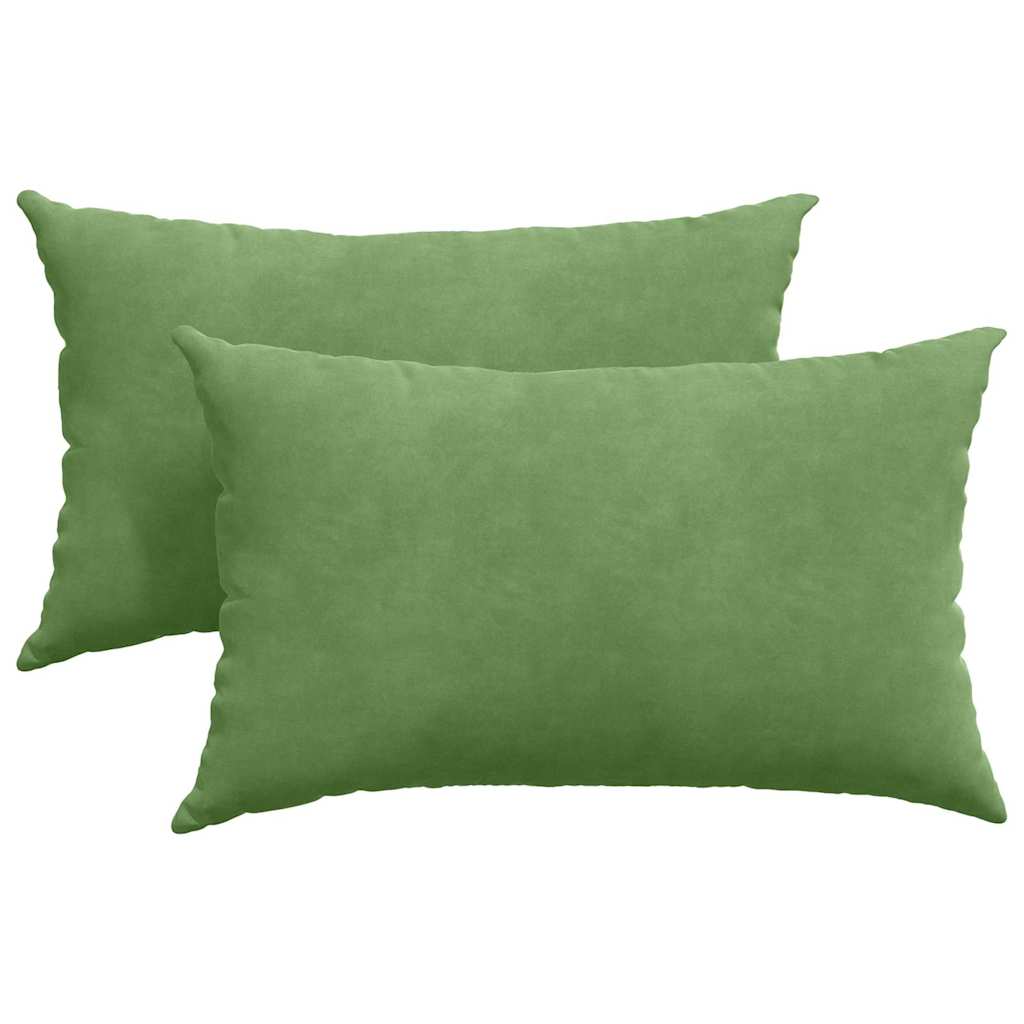 Sofakissen 2 pcs Hellgrün 50 x 30 cm Cordstoff