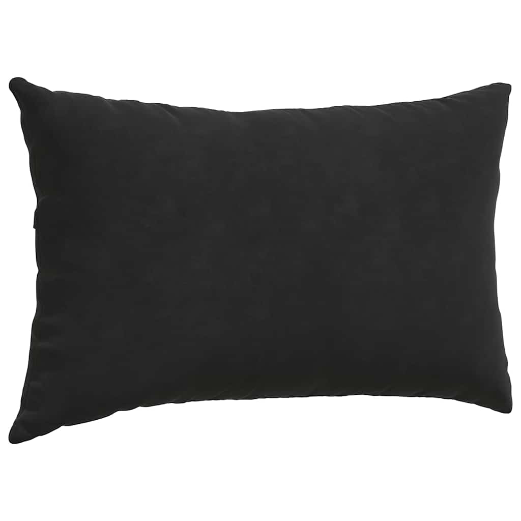 Sofakissen 2 pcs Schwarz 50 x 30 cm Cordstoff