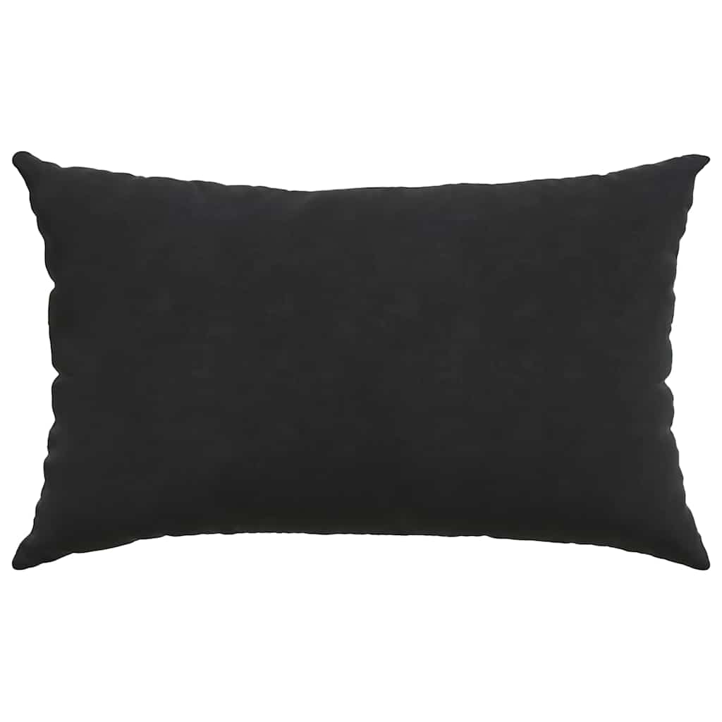 Sofakissen 2 pcs Schwarz 50 x 30 cm Cordstoff