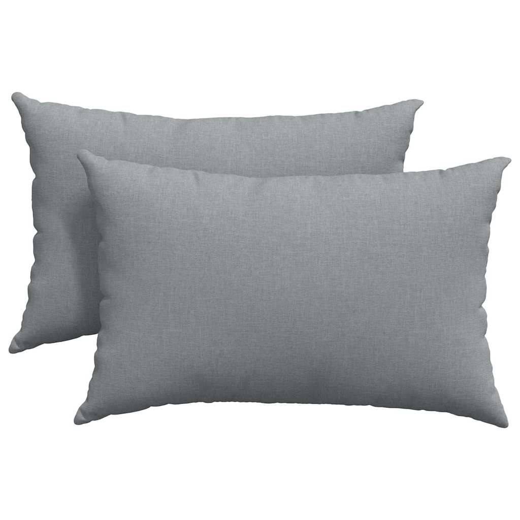Sofakissen 2 stk. Stoff Hellgrau 60 x 40 cm