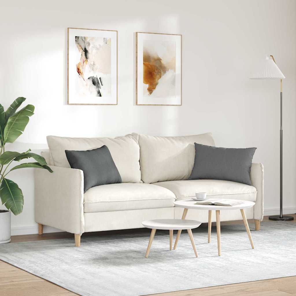 Sofakissen 2 stk. Stoff Dunkelgrau 60 x 40 cm