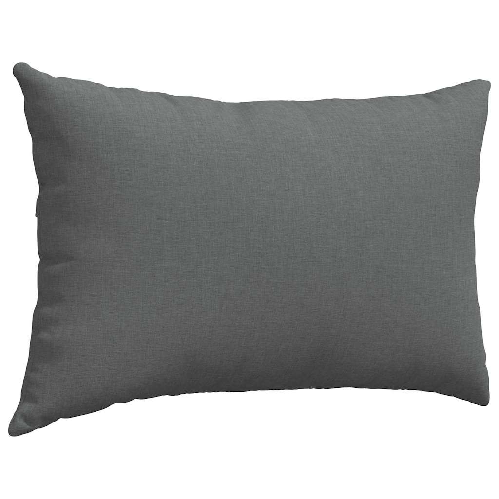 Sofakissen 2 stk. Stoff Dunkelgrau 60 x 40 cm