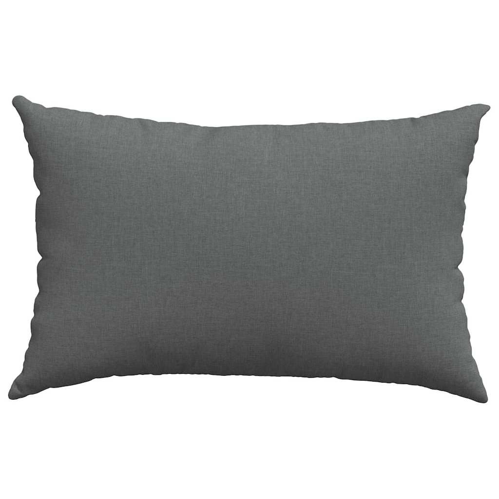 Sofakissen 2 stk. Stoff Dunkelgrau 60 x 40 cm