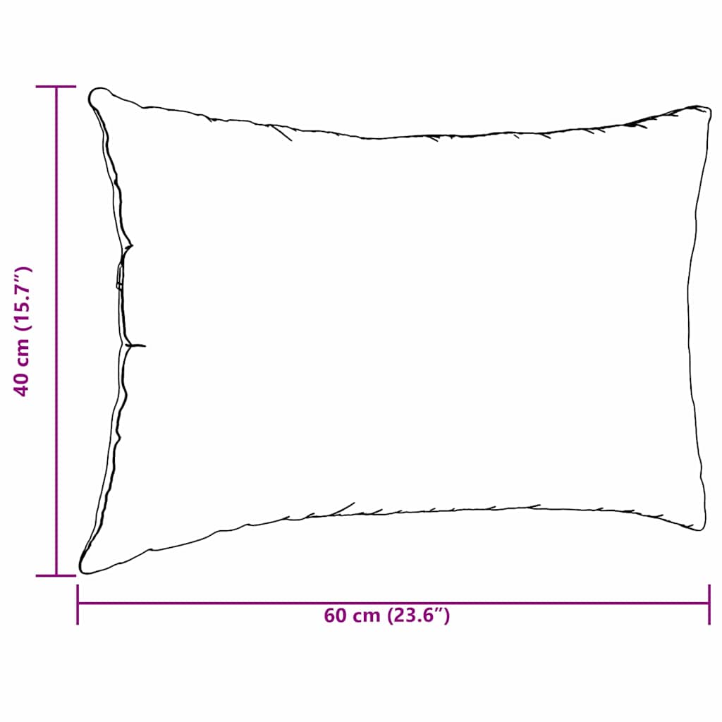 Sofakissen 2 stk. Stoff Dunkelgrau 60 x 40 cm