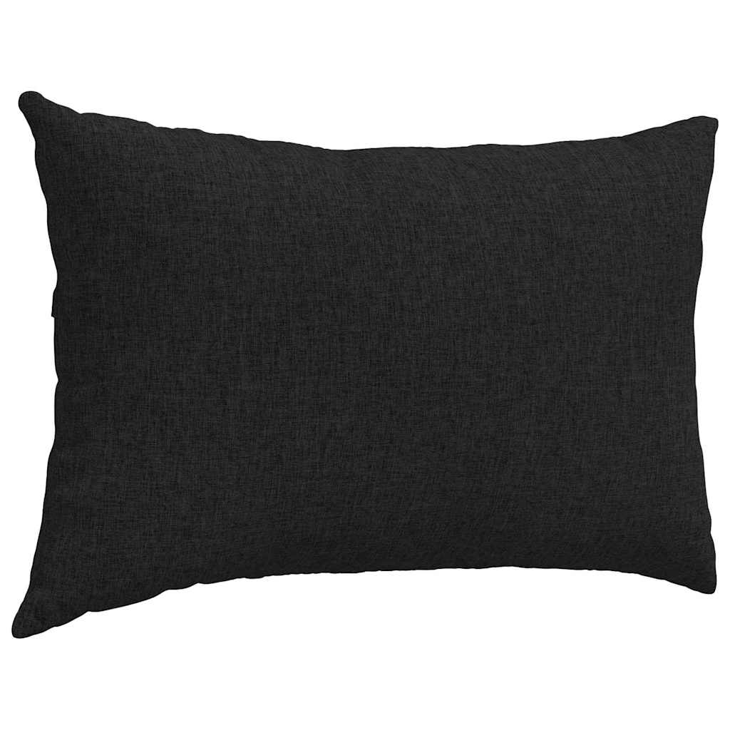 Sofakissen 2 stk. Stoff Schwarz 60 x 40 cm