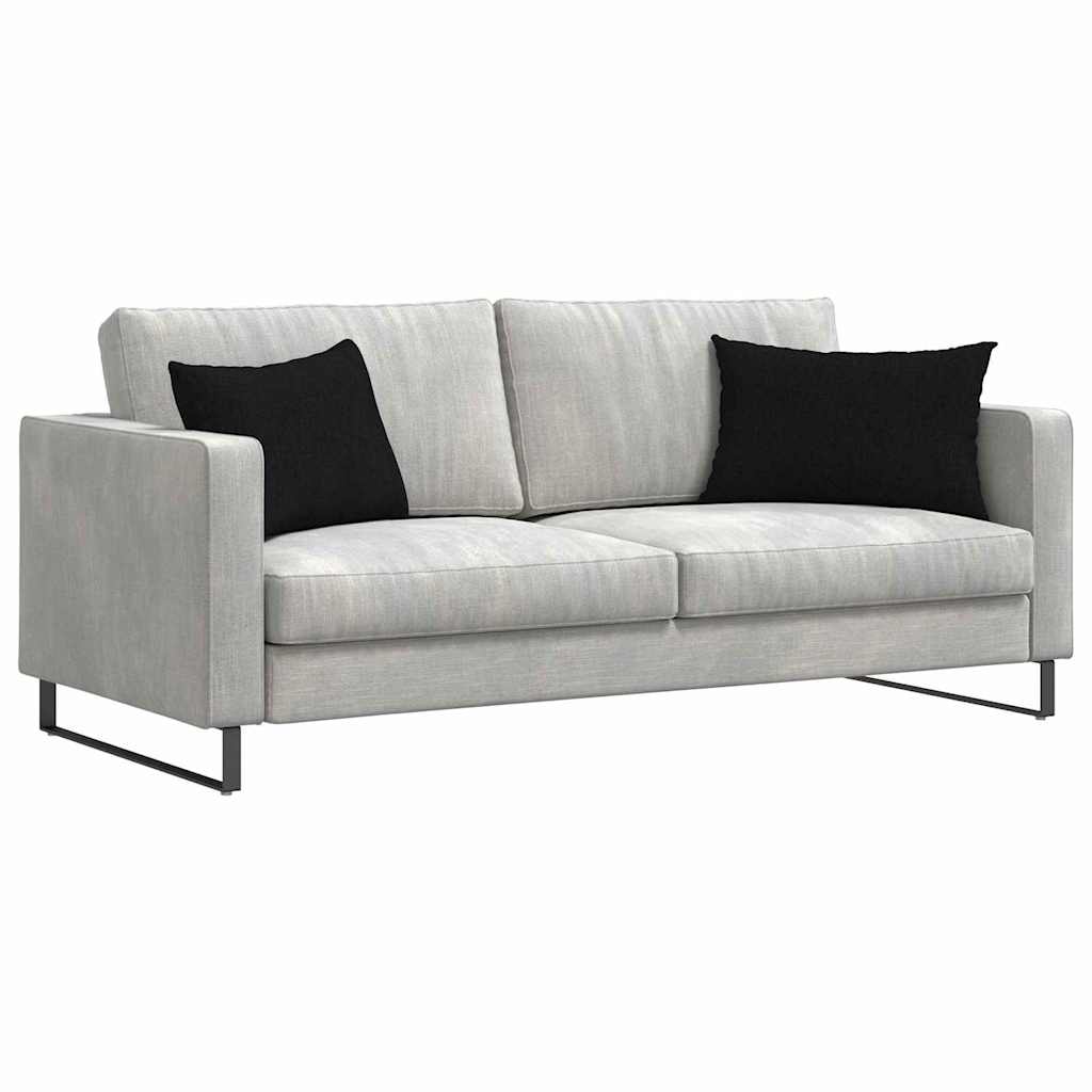 Sofakissen 2 stk. Stoff Schwarz 60 x 40 cm