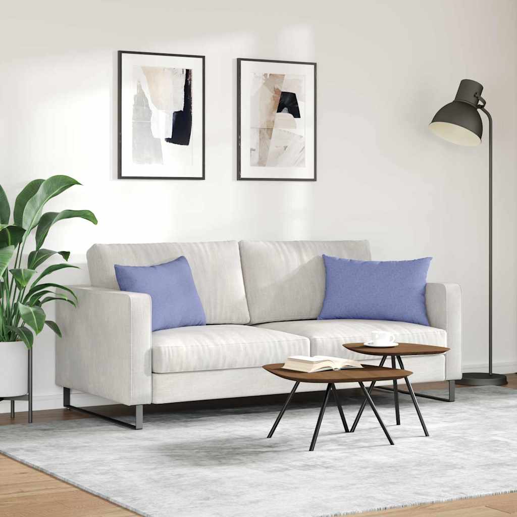 Sofakissen 2 stk. Stoff Jeans blau 60 x 40 cm