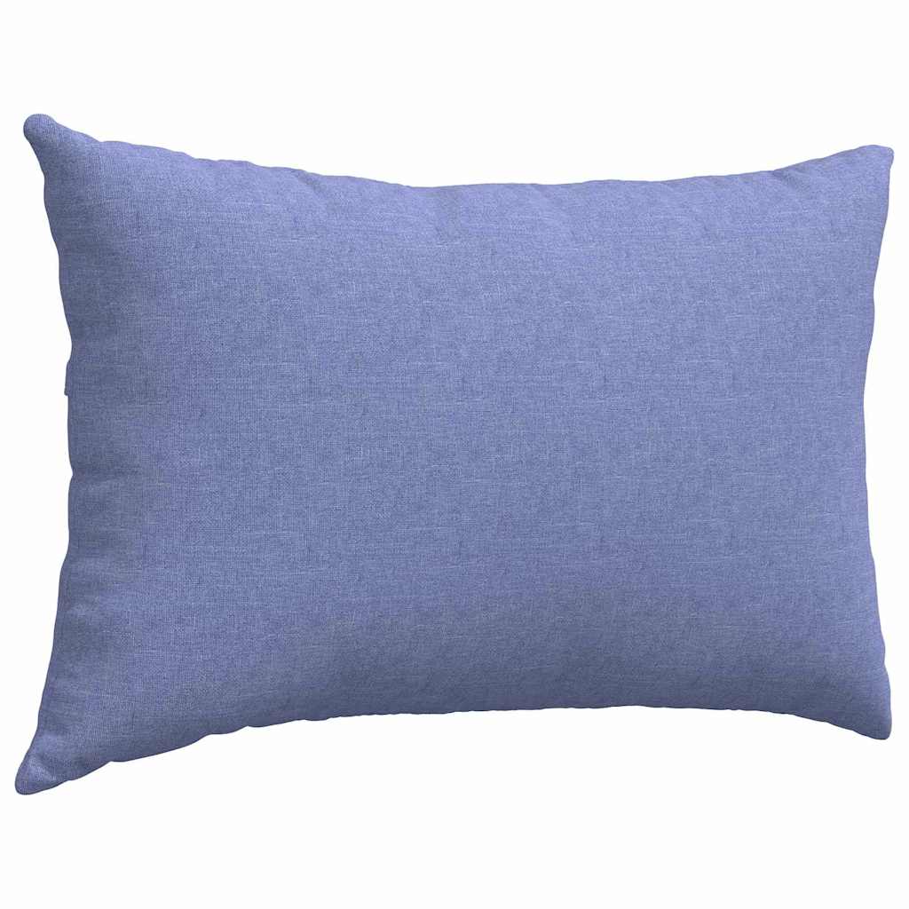 Sofakissen 2 stk. Stoff Jeans blau 60 x 40 cm