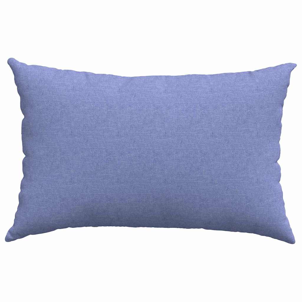 Sofakissen 2 stk. Stoff Jeans blau 60 x 40 cm