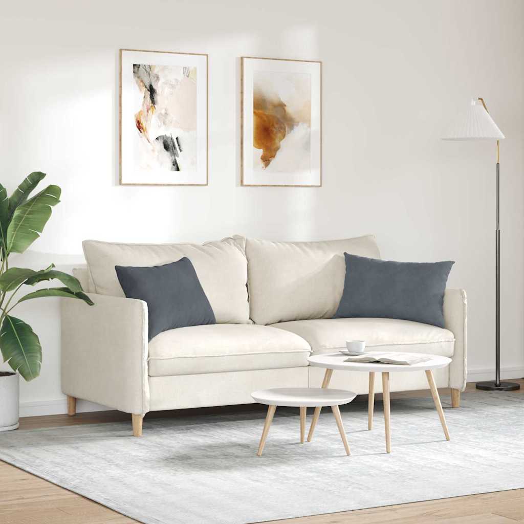 Sofakissen 2 pcs Dunkelgrau 60 x 40 cm Cordstoff