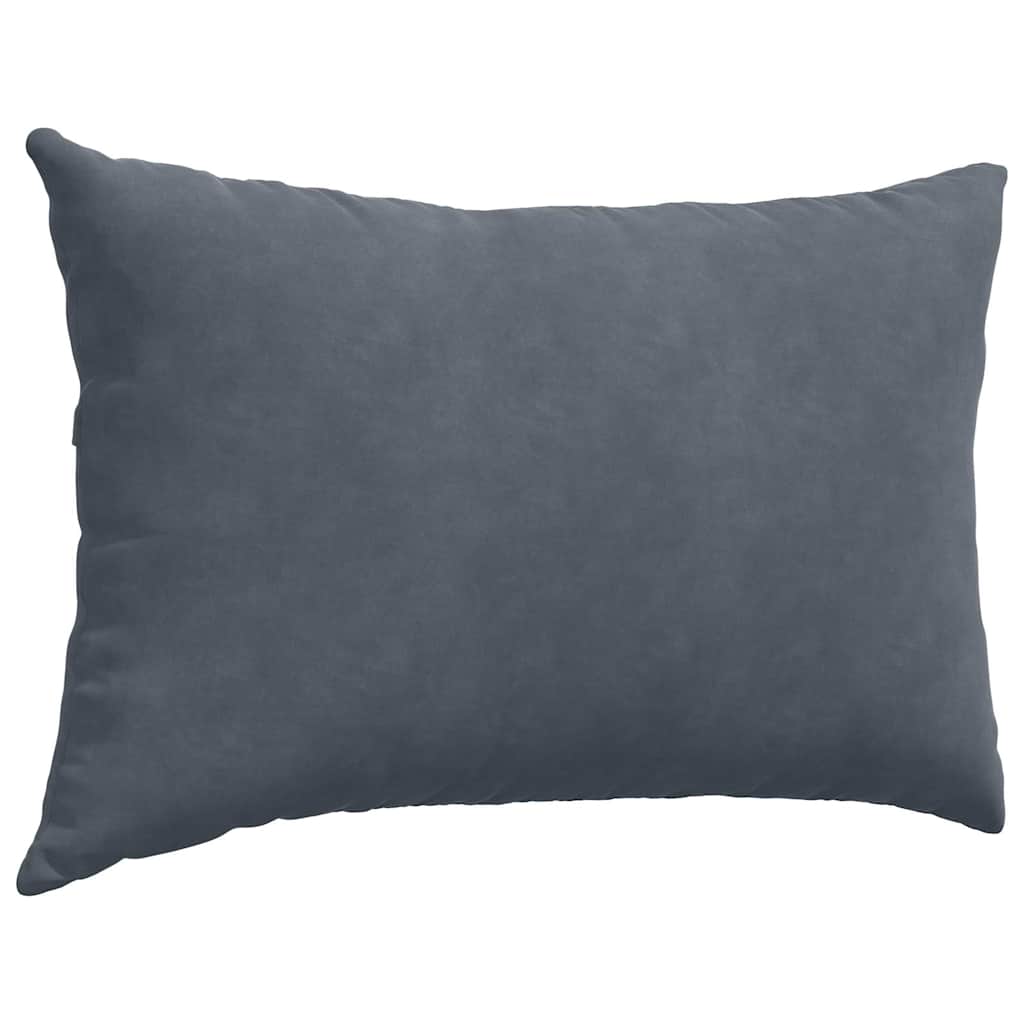 Sofakissen 2 pcs Dunkelgrau 60 x 40 cm Cordstoff