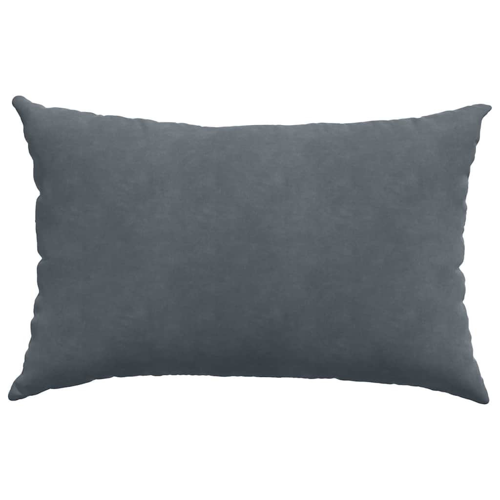 Sofakissen 2 pcs Dunkelgrau 60 x 40 cm Cordstoff