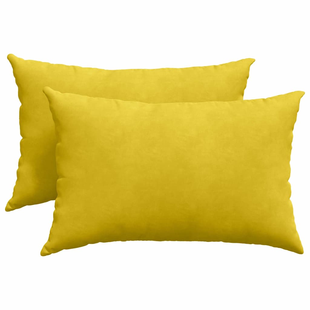 Sofakissen 2 pcs Gelb 60 x 40 cm Cordstoff