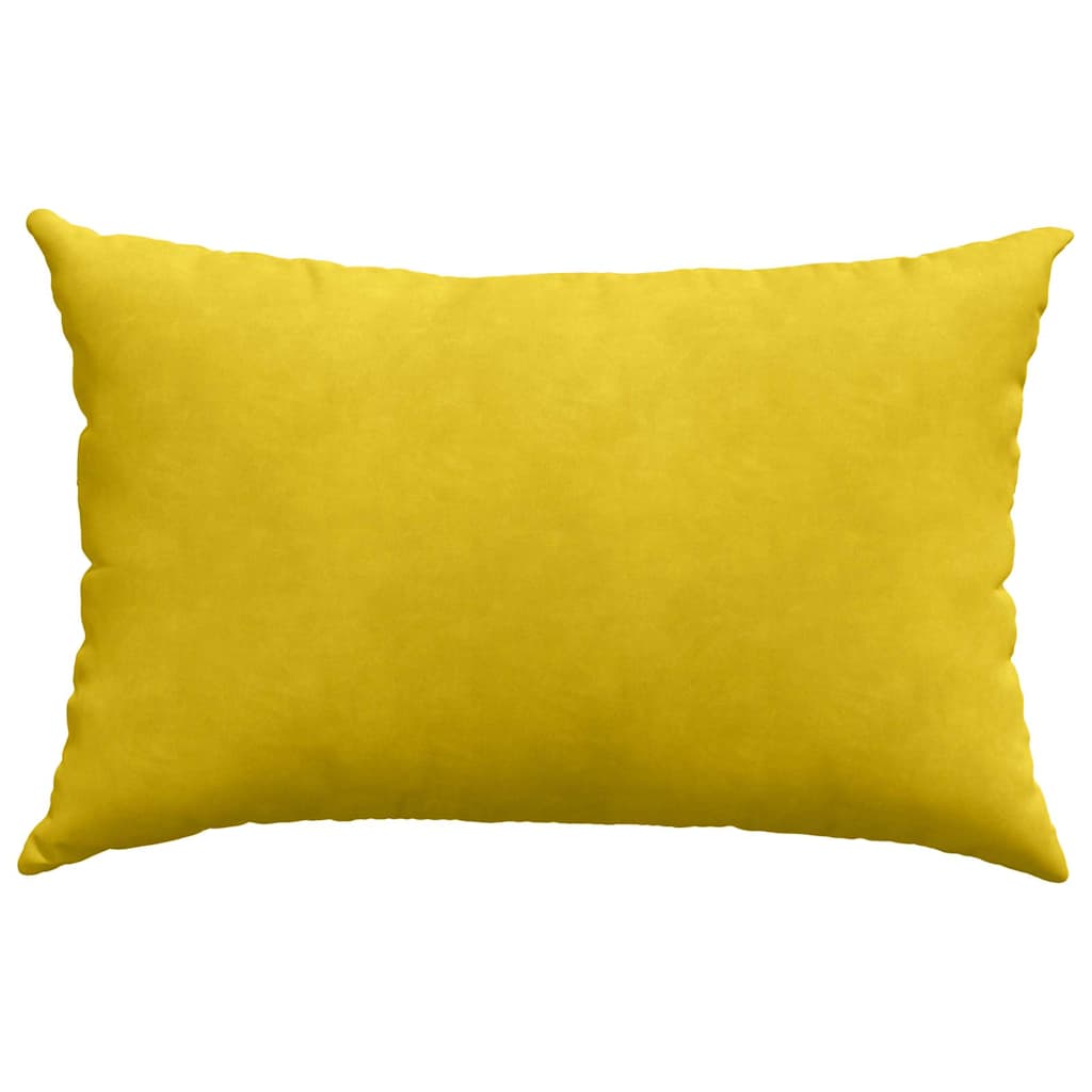 Sofakissen 2 pcs Gelb 60 x 40 cm Cordstoff