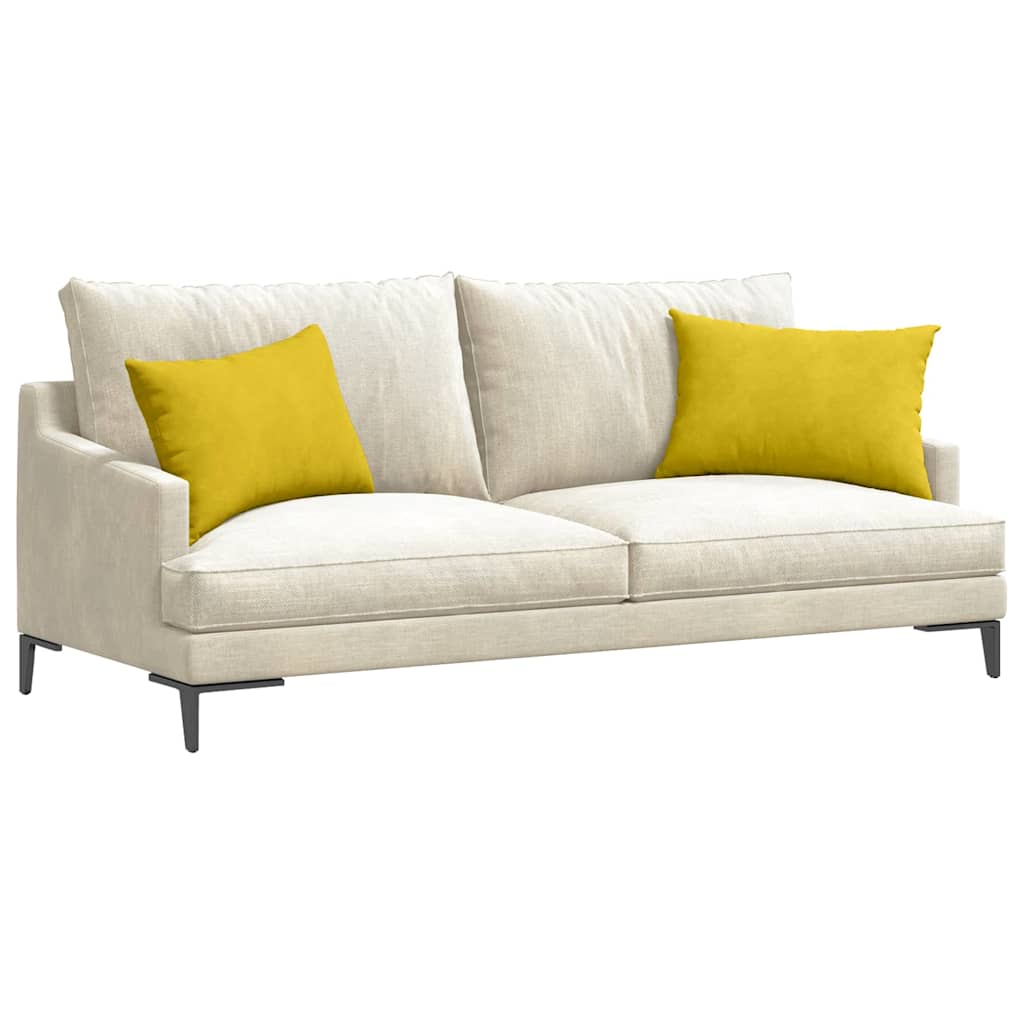 Sofakissen 2 pcs Gelb 60 x 40 cm Cordstoff