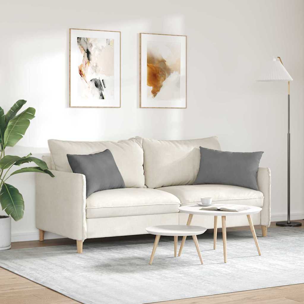 Sofakissen 2 Stk. Stoff Dunkelgrau 60 x 40 cm