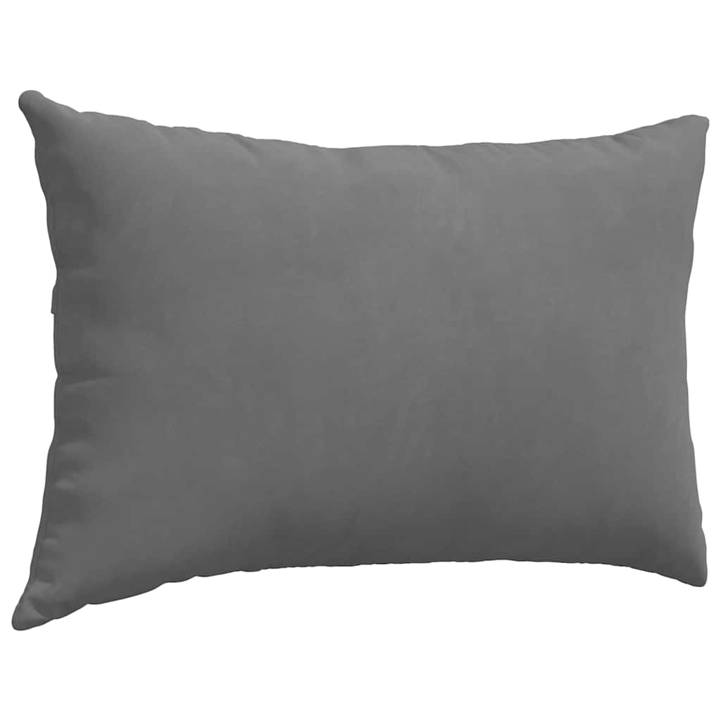 Sofakissen 2 Stk. Stoff Dunkelgrau 60 x 40 cm