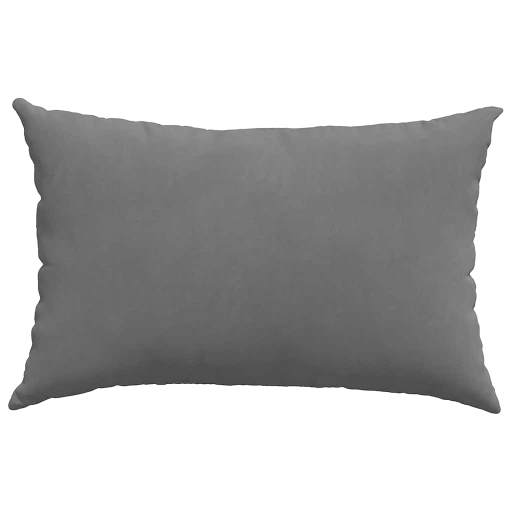 Sofakissen 2 Stk. Stoff Dunkelgrau 60 x 40 cm