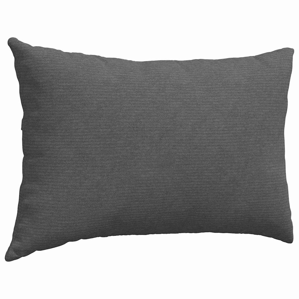 Sofakissen 2 pcs Dunkelgrau 60 x 40 cm Cordstoff