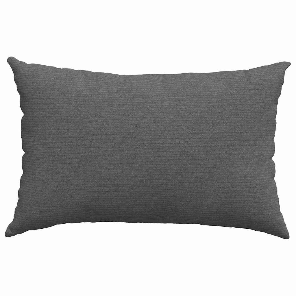 Sofakissen 2 pcs Dunkelgrau 60 x 40 cm Cordstoff