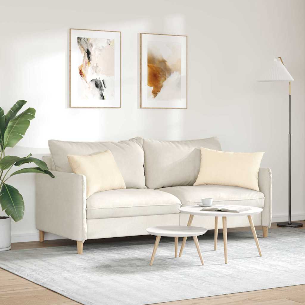 Sofakissen 2 pcs Creme 60 x 40 cm Cordstoff