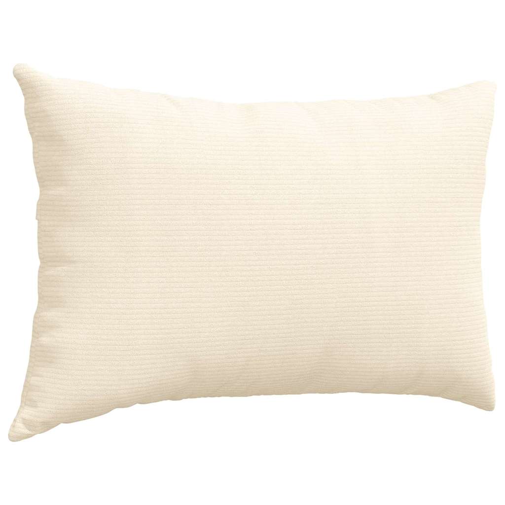 Sofakissen 2 pcs Creme 60 x 40 cm Cordstoff