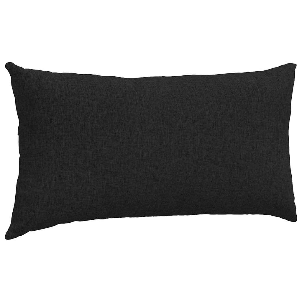 Sofakissen 2 stk. Stoff Schwarz 80 x 40 cm