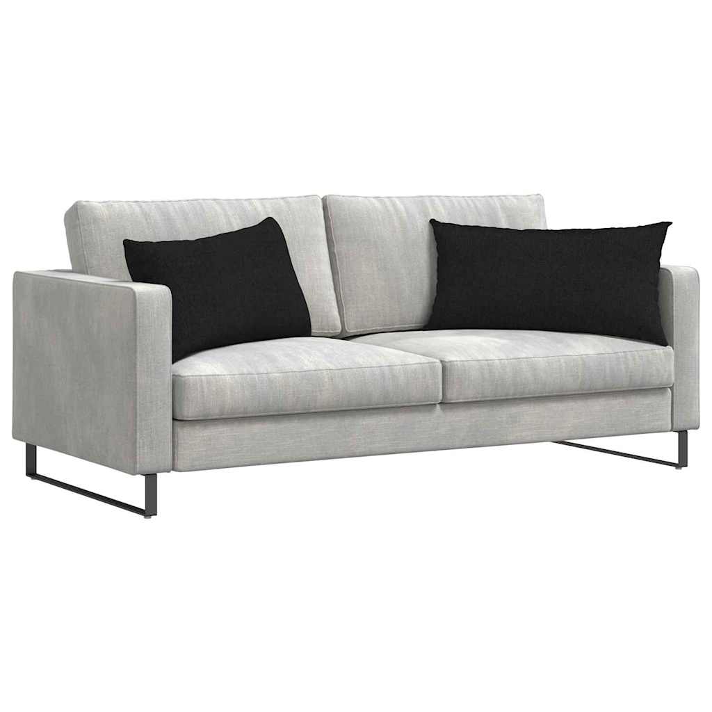 Sofakissen 2 stk. Stoff Schwarz 80 x 40 cm