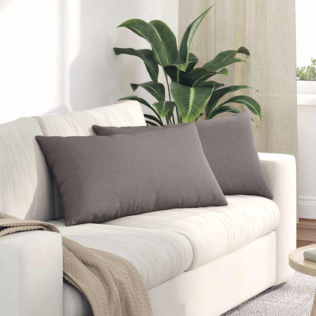 Sofakissen 2 stk. Stoff Taupe 80 x 40 cm
