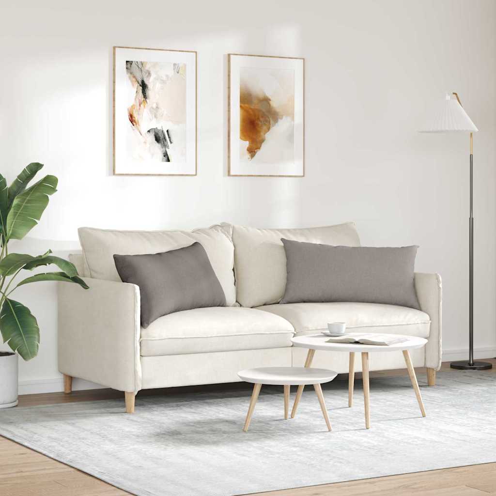 Sofakissen 2 stk. Stoff Taupe 80 x 40 cm