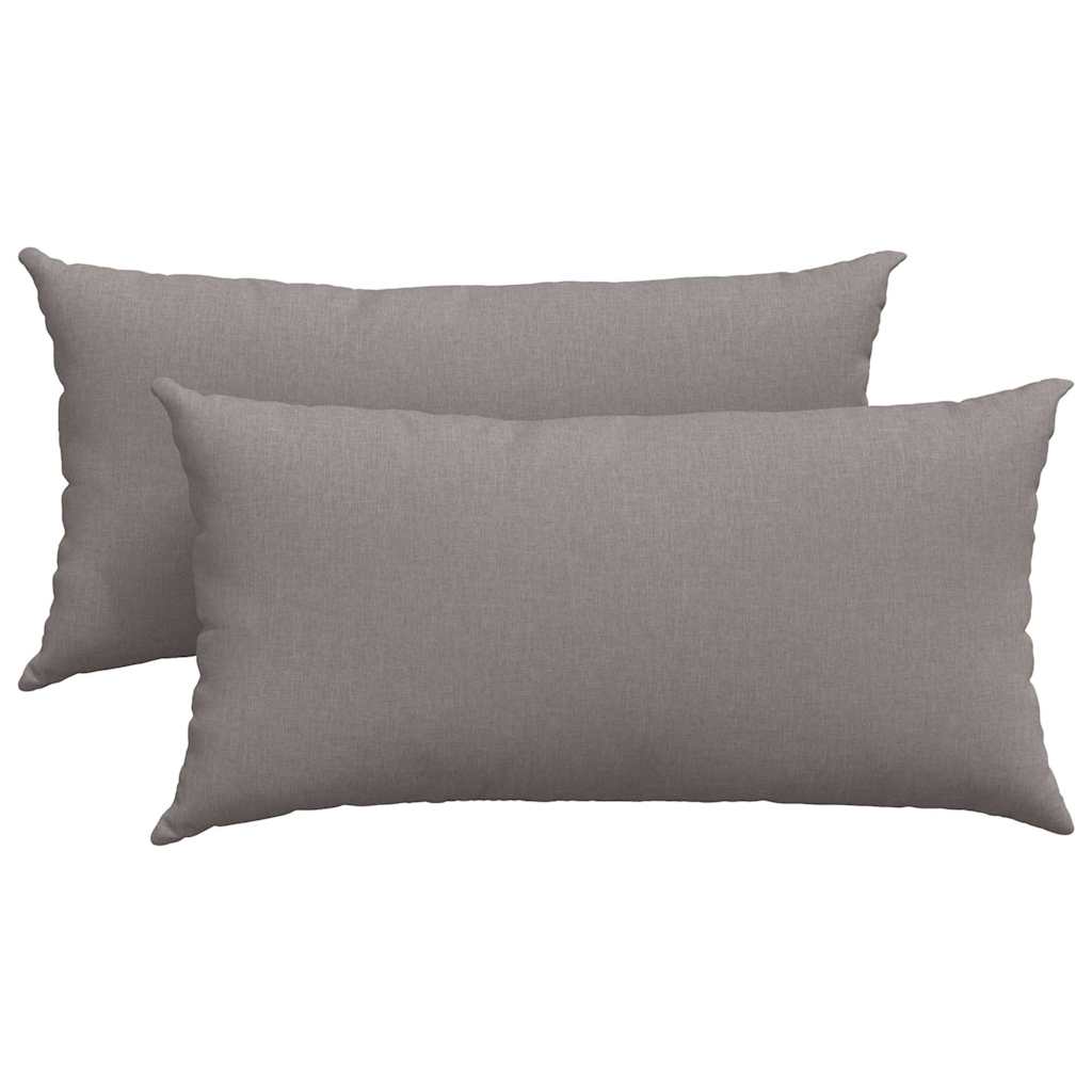 Sofakissen 2 stk. Stoff Taupe 80 x 40 cm