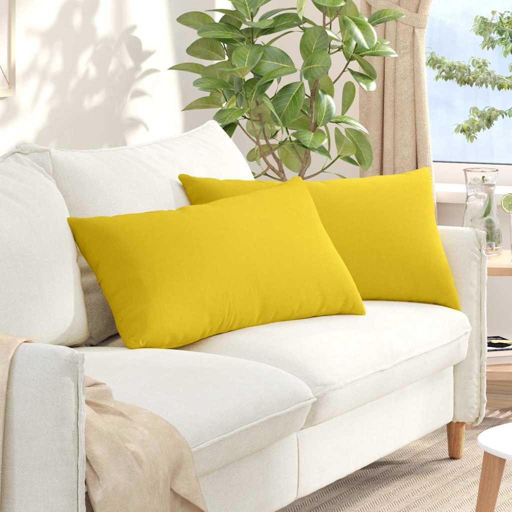 Sofakissen 2 stk. Stoff Helles Gelb 80 x 40 cm