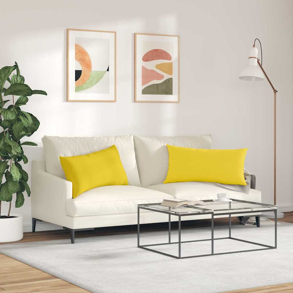 Sofakissen 2 stk. Stoff Helles Gelb 80 x 40 cm